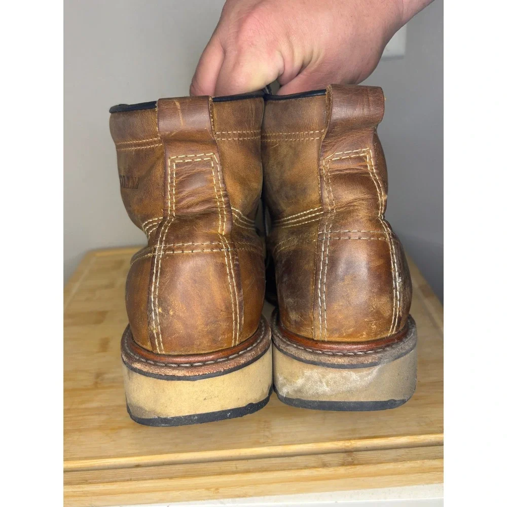 Carolina CA7029 Mens 10.5 2E Brown Leather Work Boots Union Made EH Rated